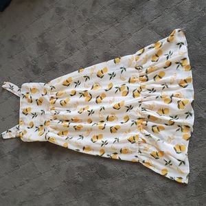 Lemon dress! Off white with zip up back.